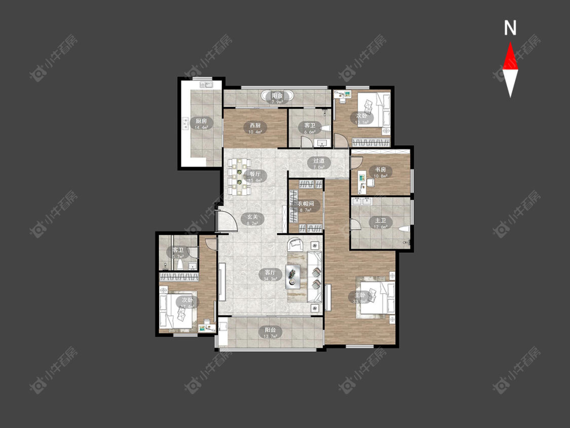 常州九龙仓国宾1号在售二手房源户型图_小牛看房