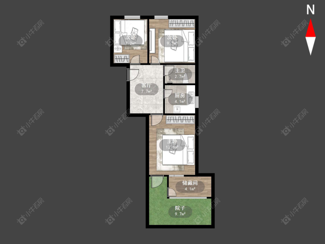 常州西新桥二村在售二手房源户型图_小牛看房