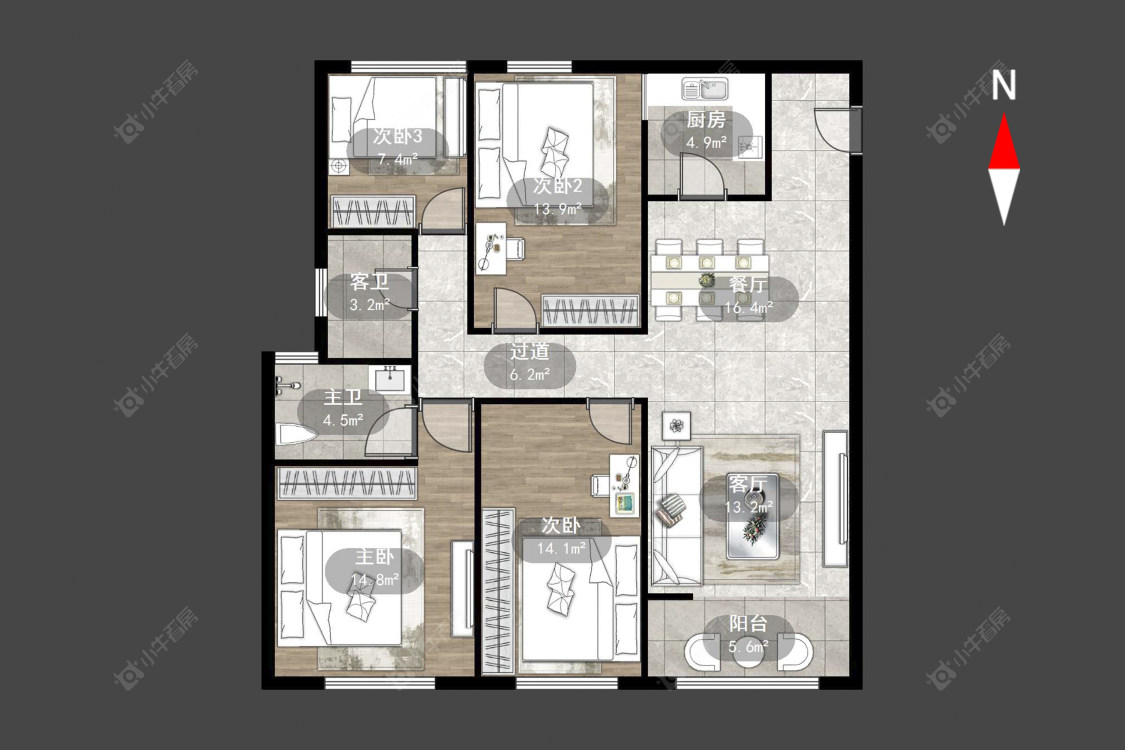 常州中梁首府壹号在售二手房源户型图_小牛看房