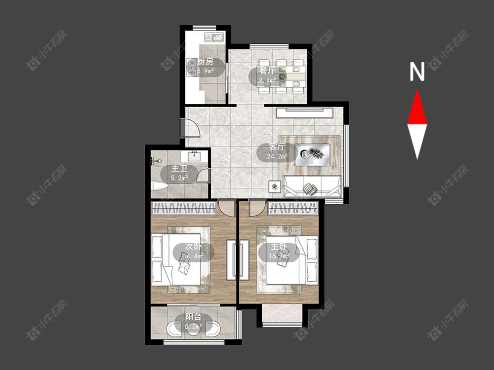 常州丰乐公寓北区在售二手房源户型图_小牛看房