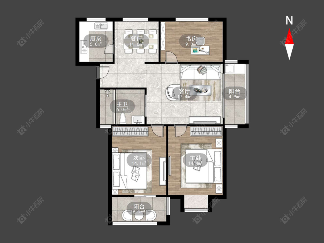 常州锦阳花苑在售二手房源户型图_小牛看房
