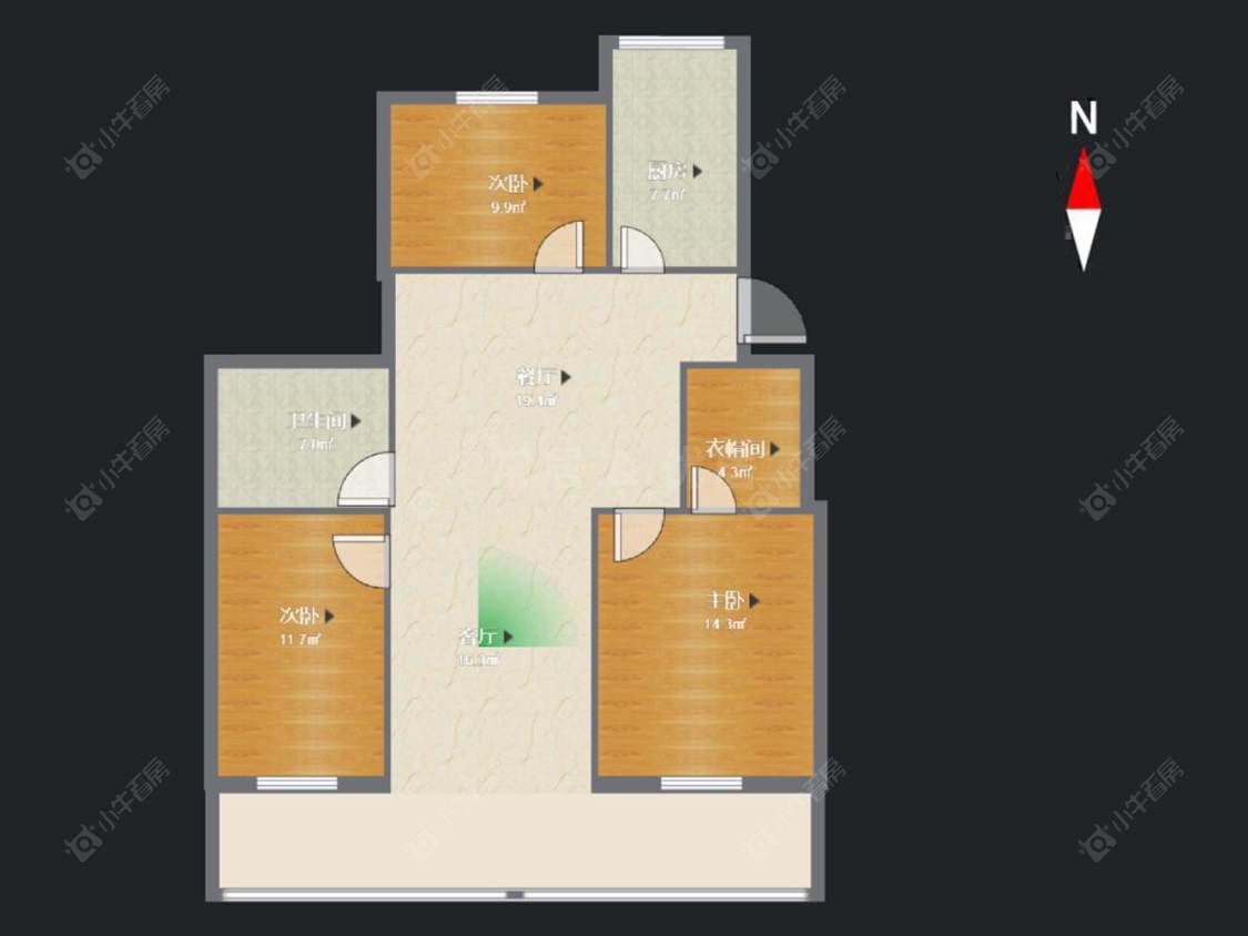 常州同济花园在售二手房源户型图_小牛看房
