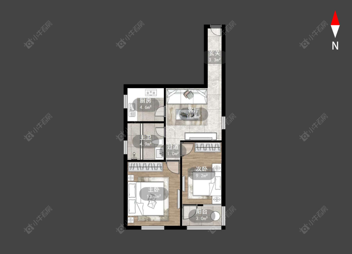 常州椿桂坊教工宿舍楼在售二手房房源户型图_小牛看房