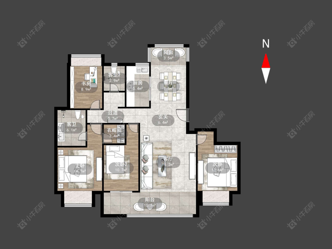 常州花语江南在售二手房源户型图_小牛看房