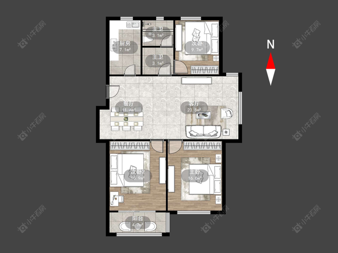 腾龙苑西区房源户型图 常州腾龙苑西区在售二手房源户型图_小牛看房