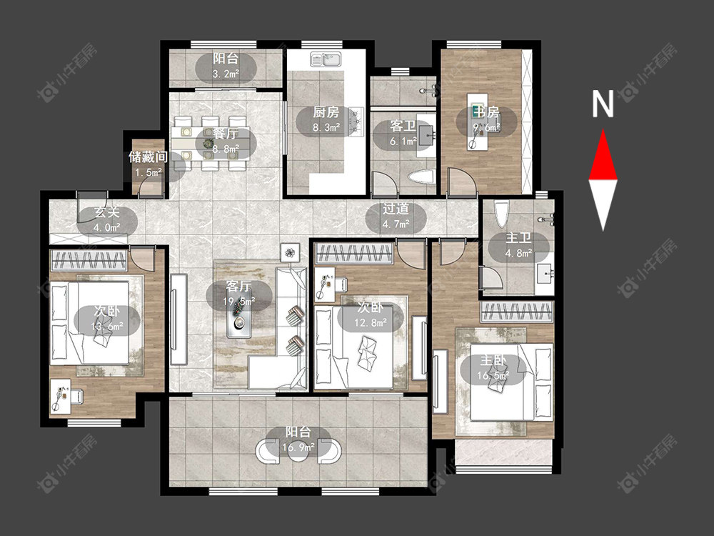 常州新城公馆天域在售二手房源户型图_小牛看房