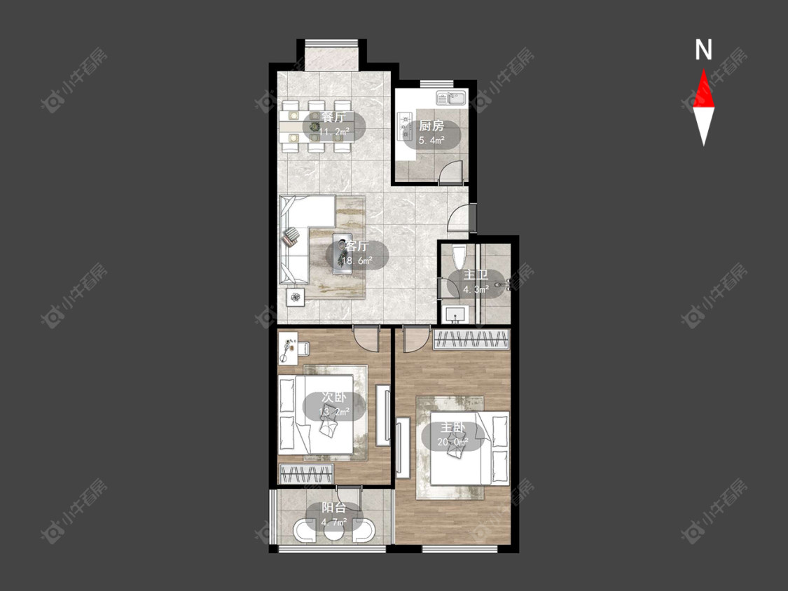 常州清潭花苑在售二手房源户型图_小牛看房