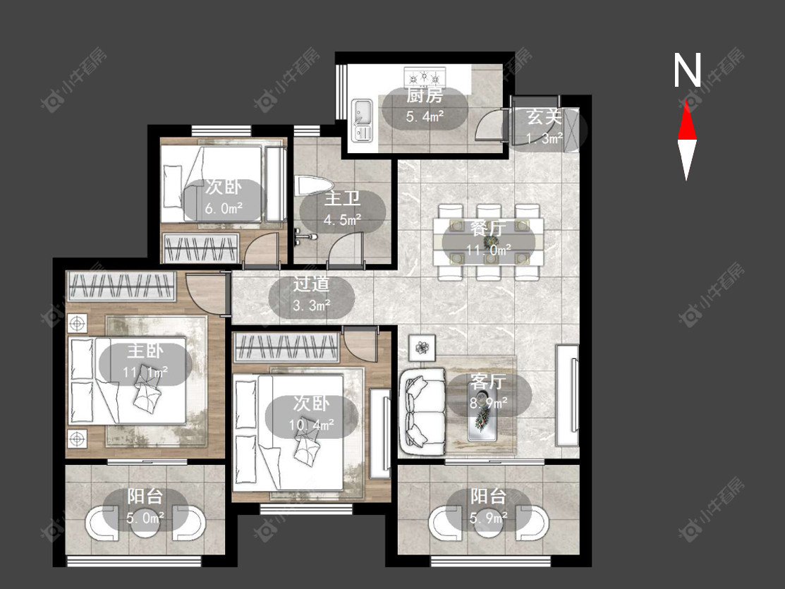 菱溪名居房源户型图 常州菱溪名居在售二手房源户型图_小牛看房