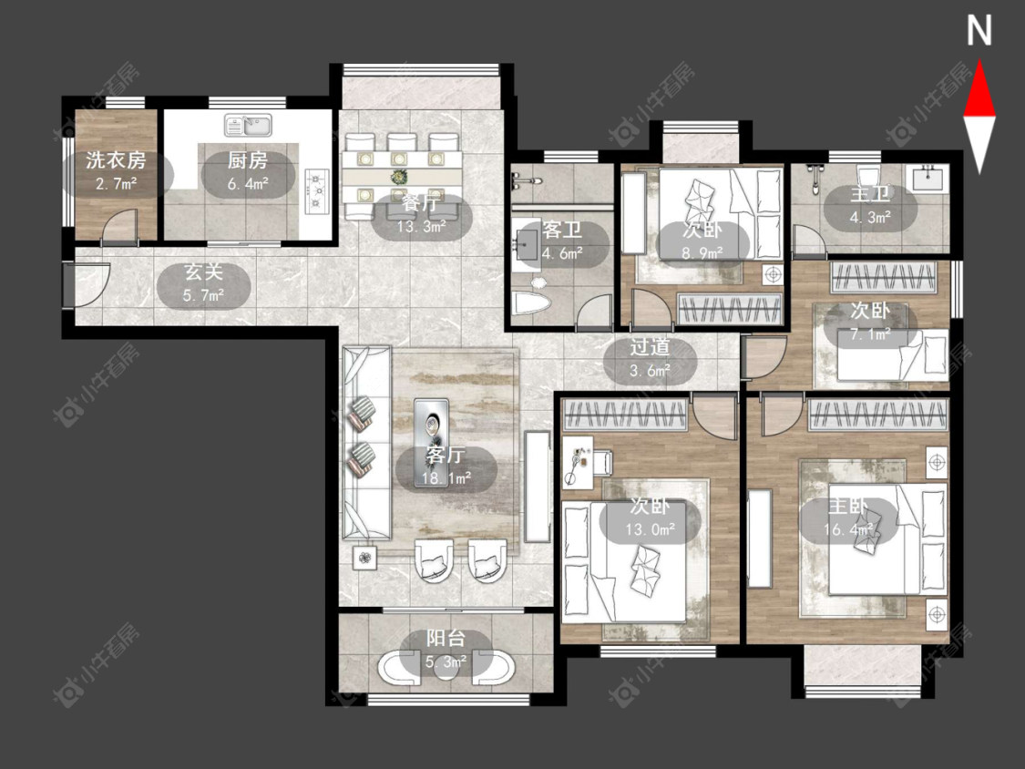 常州银河湾花园在售二手房源户型图_小牛看房
