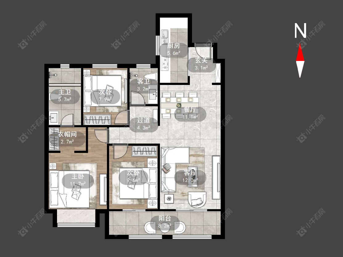 弘阳天下锦房源户型图 常州弘阳天下锦在售二手房源户型图_小牛看房