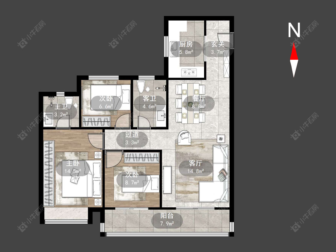 常州衡麓世家在售二手房源户型图_小牛看房