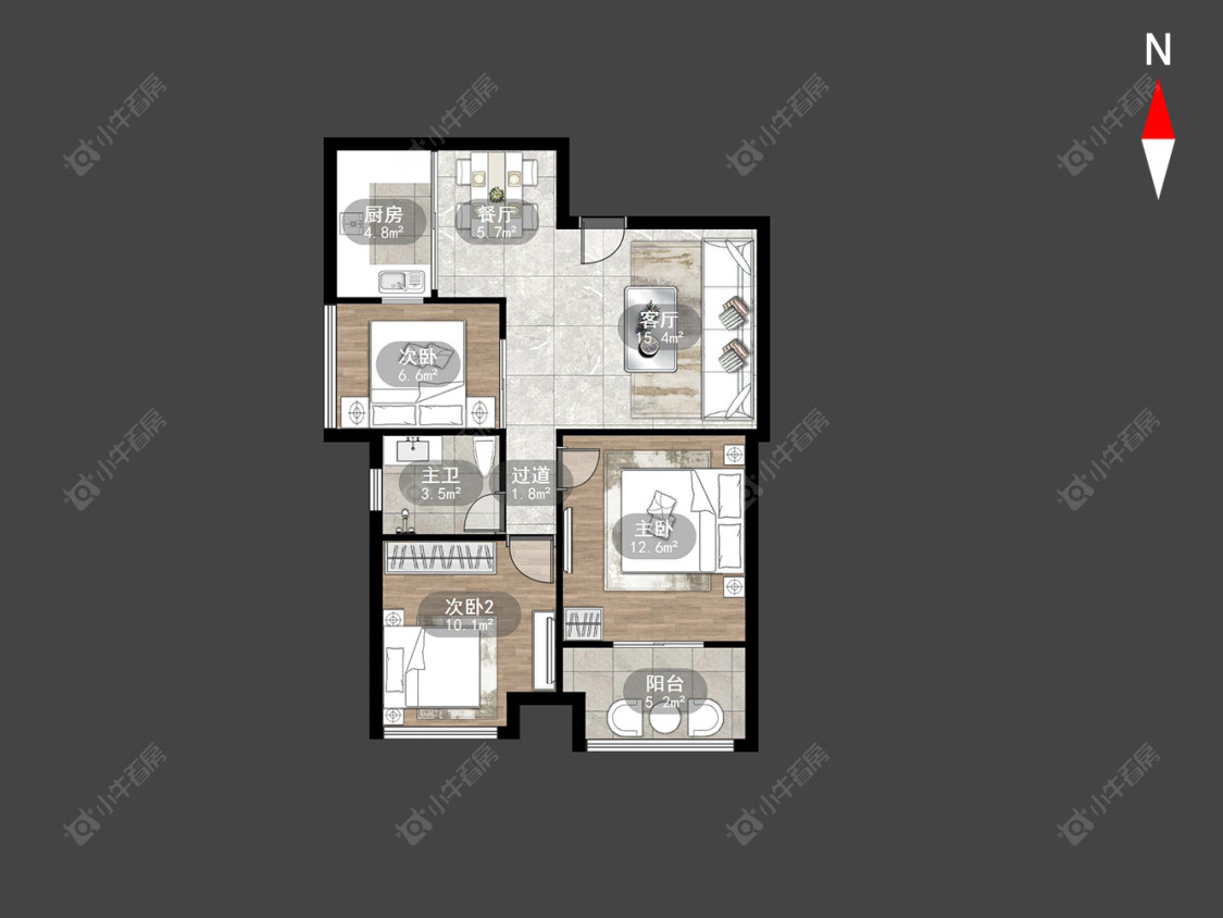 常州景瑞曦城在售二手房源户型图_小牛看房