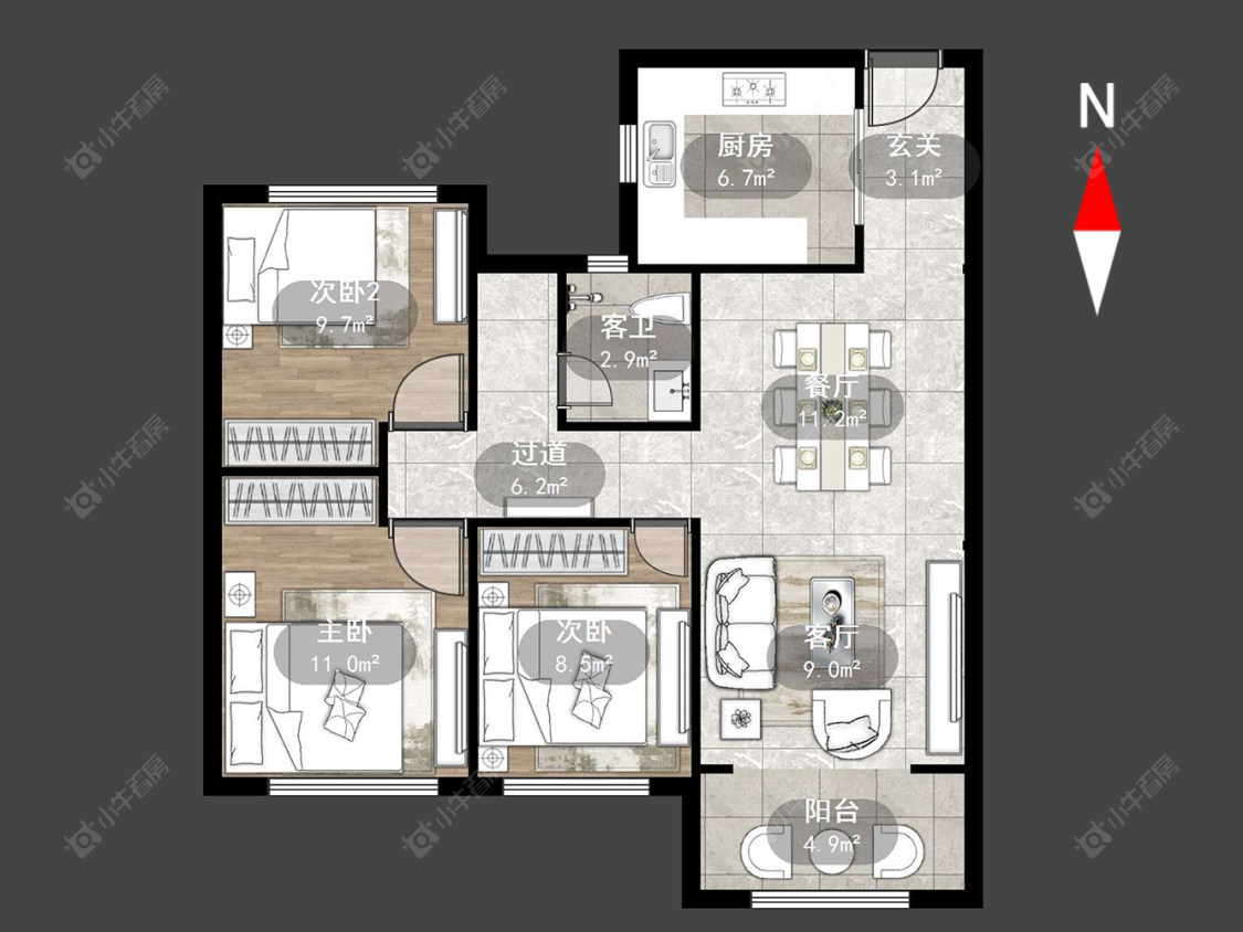 常州大明丰泰苑在售二手房源户型图_小牛看房