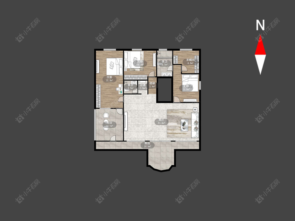常州阳光花园(新北)别墅区在售二手房源户型图_小牛看房