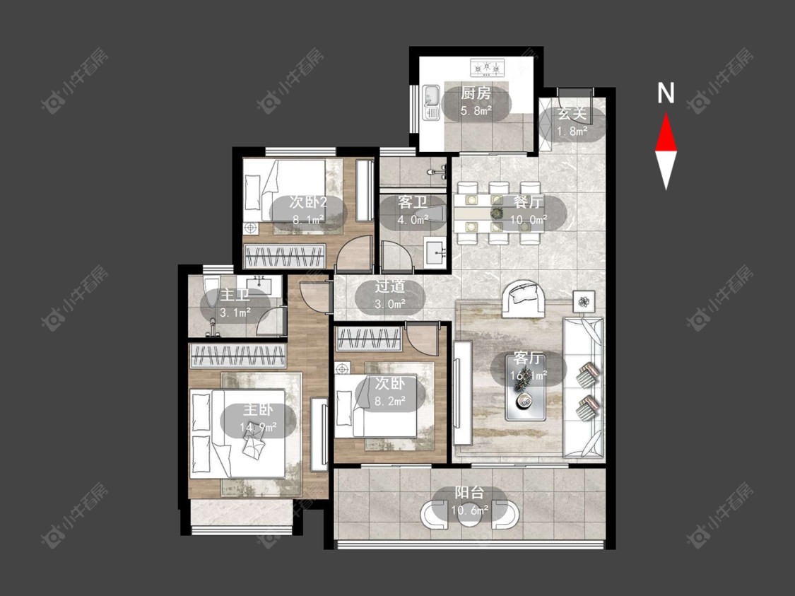 常州晋陵文锦在售二手房源户型图_小牛看房