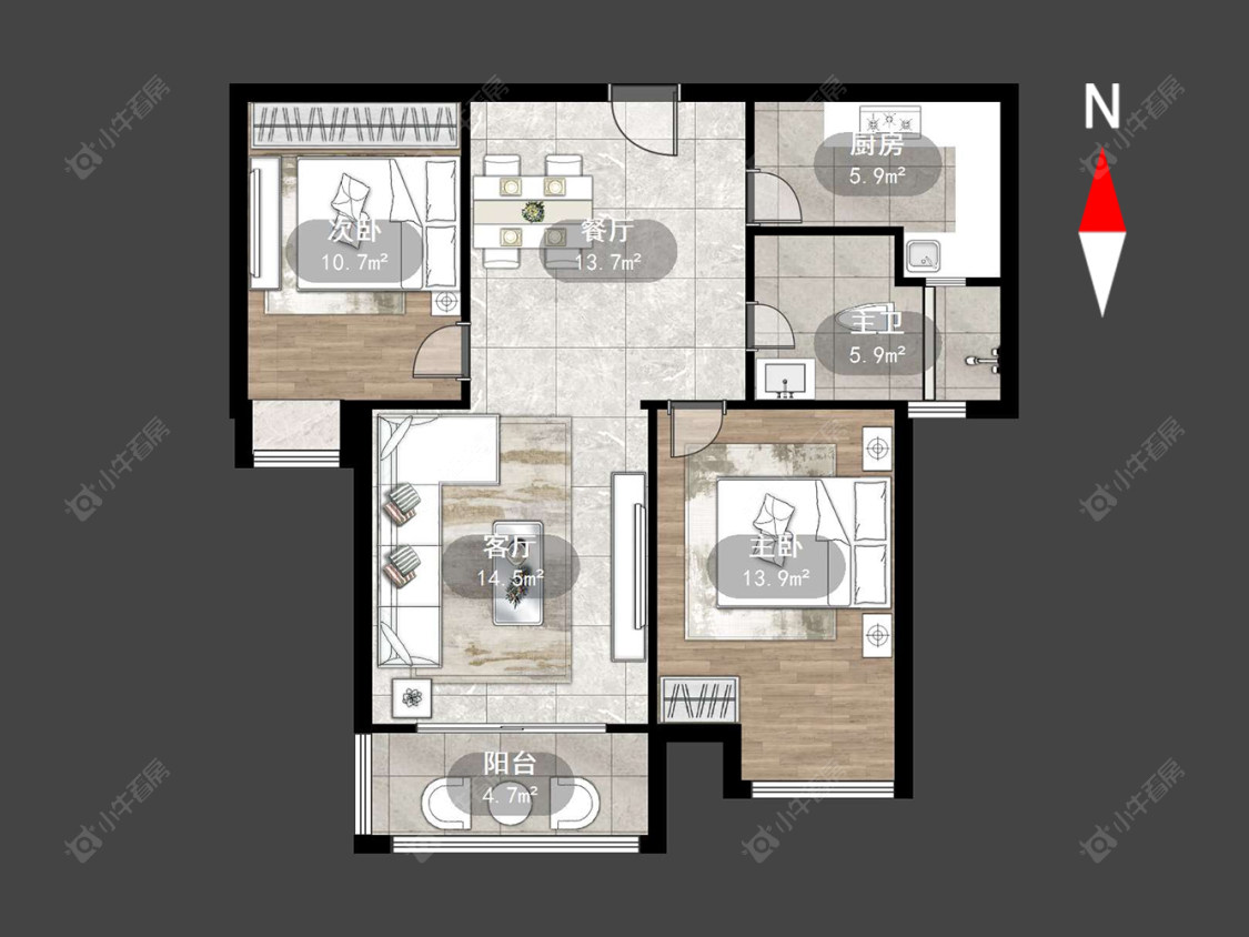 常州九洲花园一期在售二手房源户型图_小牛看房