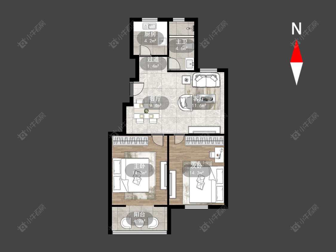 常州龙栖花园在售二手房源户型图_小牛看房