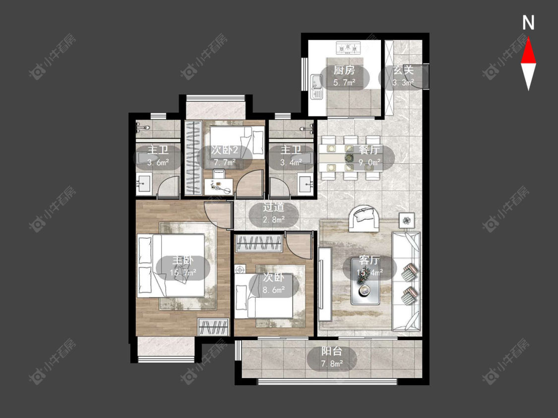 常州桃李东方在售二手房源户型图_小牛看房