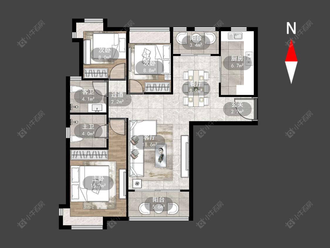 常州云山诗意在售二手房源户型图_小牛看房