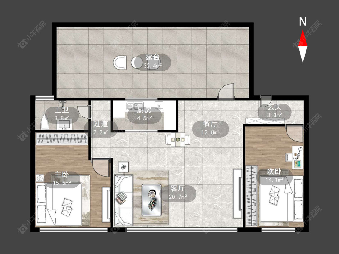 常州中建国贤府在售二手房源户型图_小牛看房