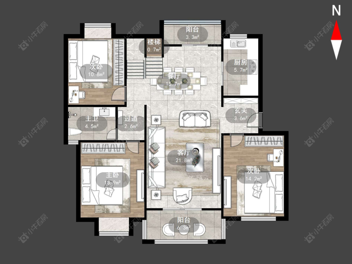 常州金色新城东区在售二手房源户型图_小牛看房