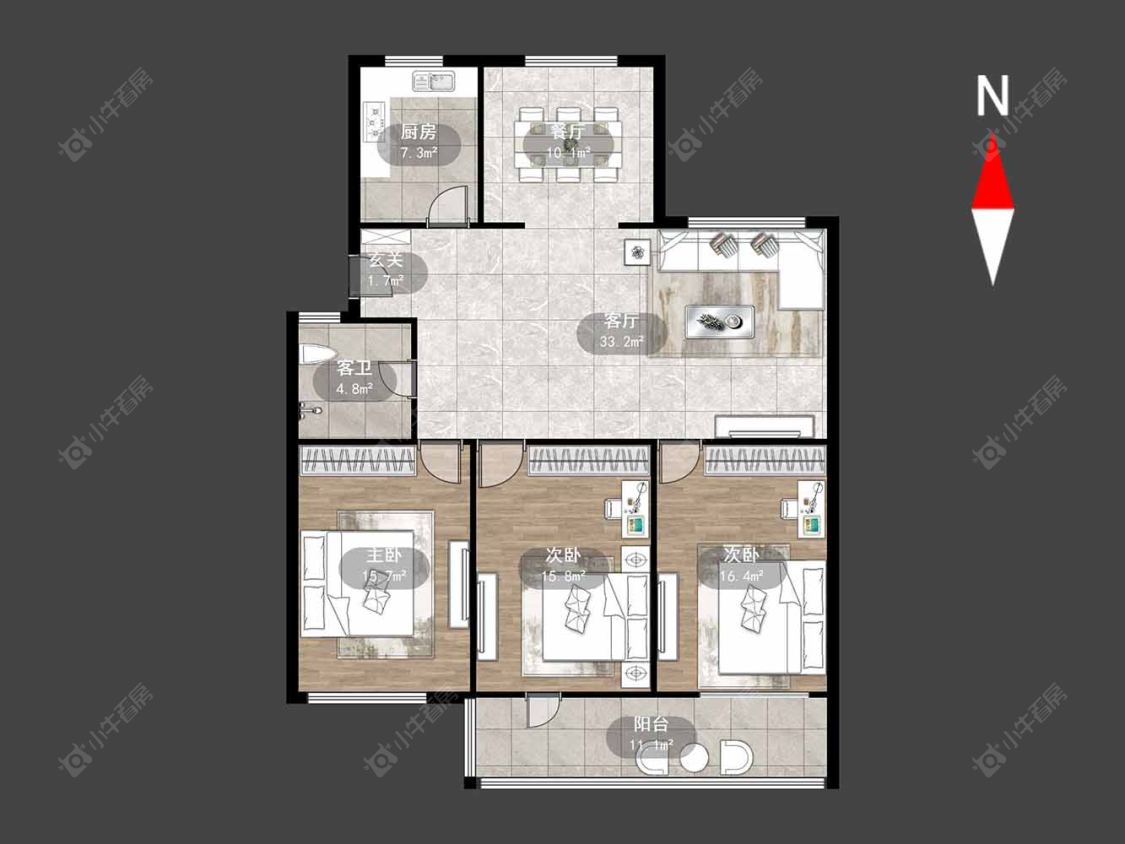 常州西园新村在售二手房源户型图_小牛看房