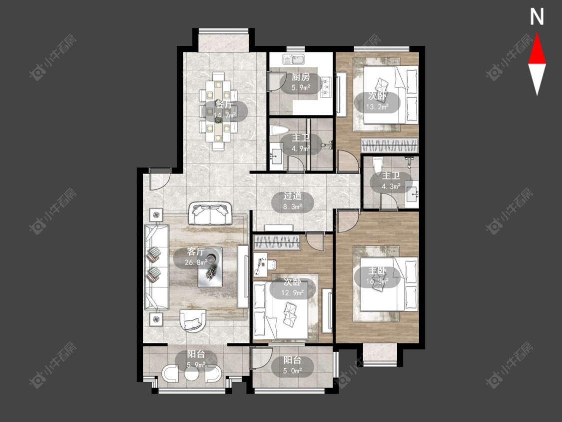 常州怀德苑在售二手房源户型图_小牛看房