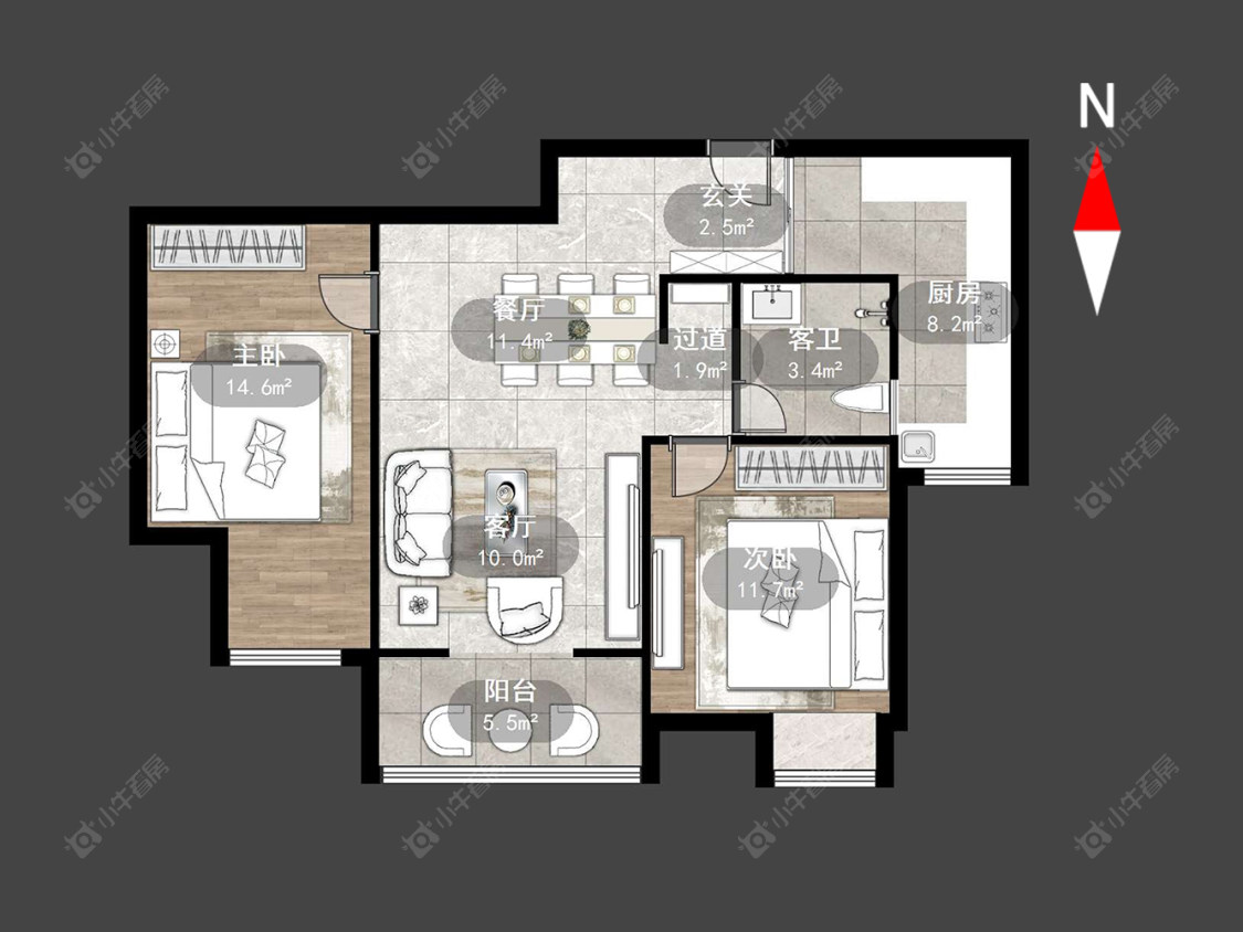 常州湖港名居在售二手房源户型图_小牛看房