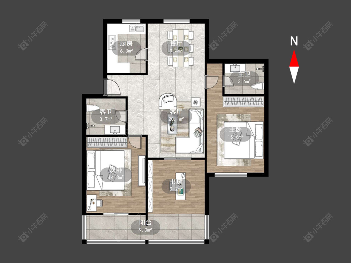 常州康云明居在售二手房源户型图_小牛看房