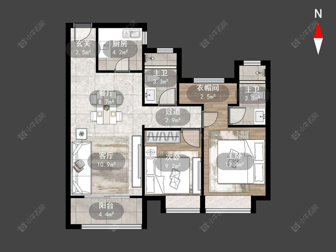常州龙名仕豪庭在售二手房源户型图_小牛看房