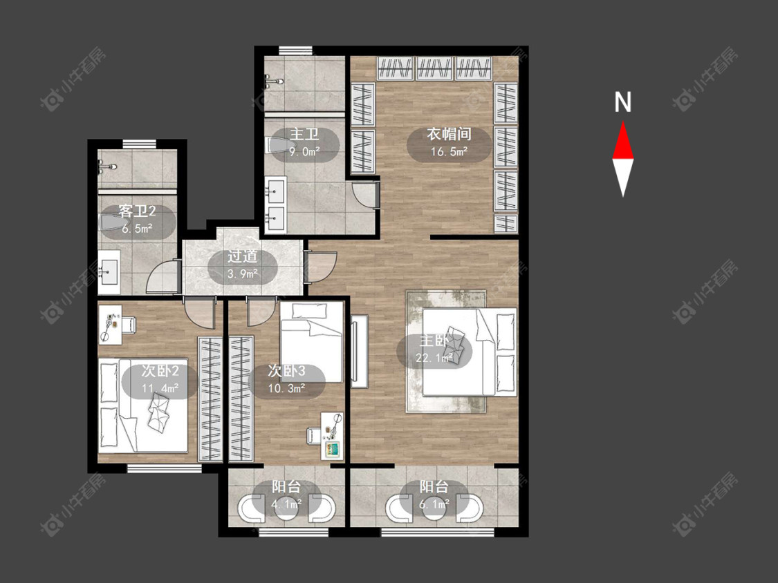 常州龙湖春江天玺在售二手房源户型图_小牛看房