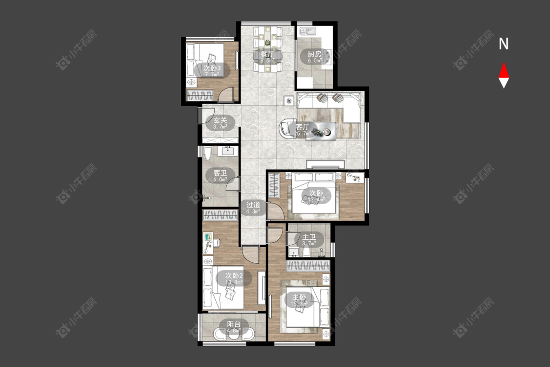 常州玉兰广场二期在售二手房源户型图_小牛看房