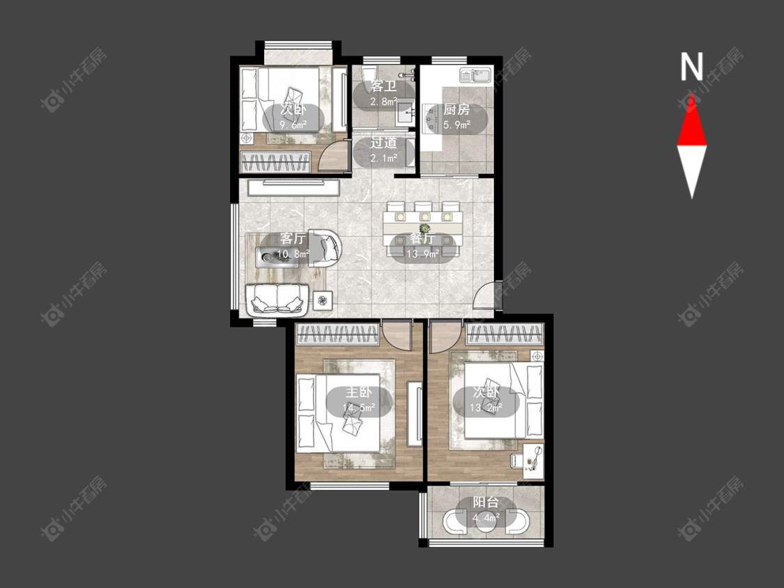常州都市桃源二期在售二手房源户型图_小牛看房