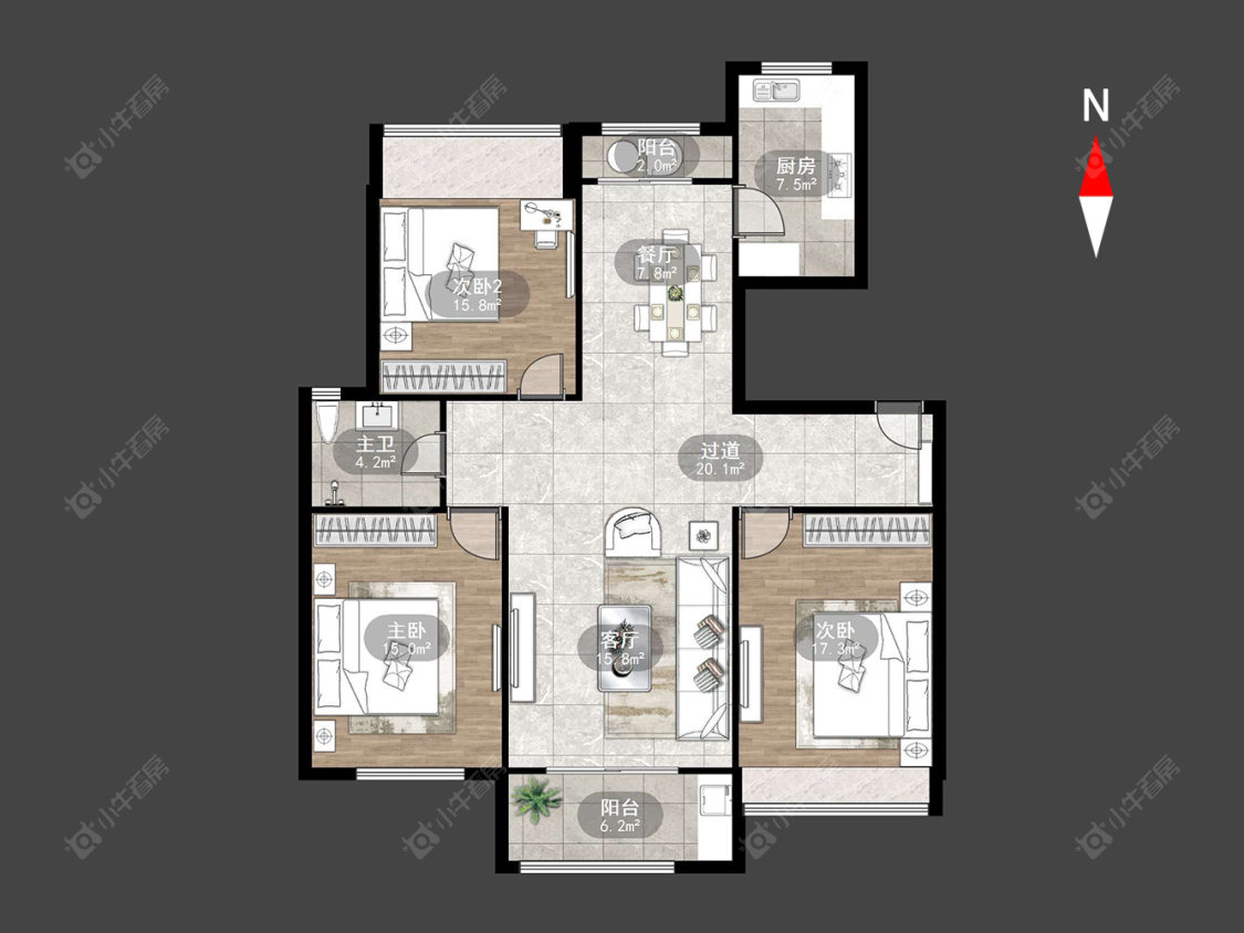 怡景名园房源户型图 常州怡景名园在售二手房源户型图_小牛看房