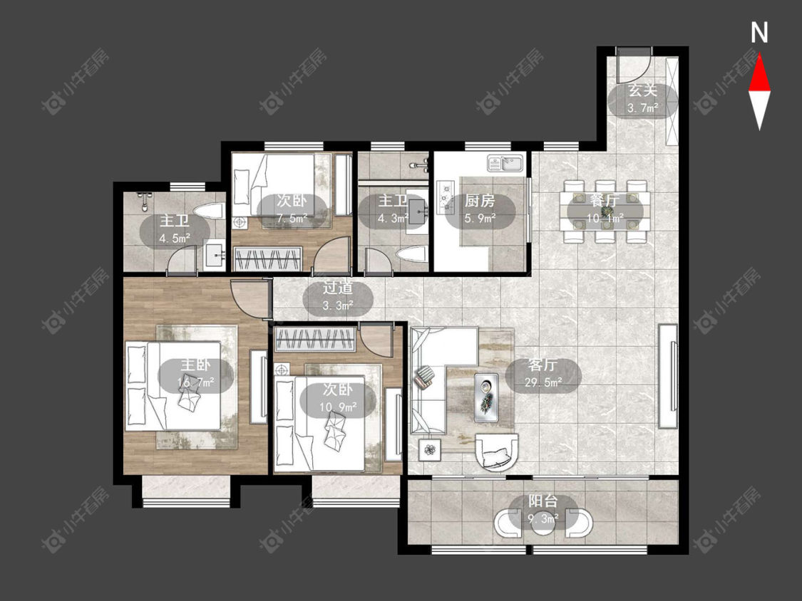常州锦上香郡在售二手房源户型图_小牛看房