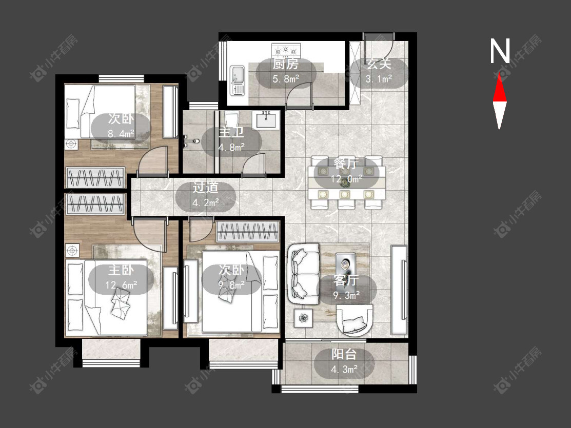 常州衡麓世家在售二手房源户型图_小牛看房