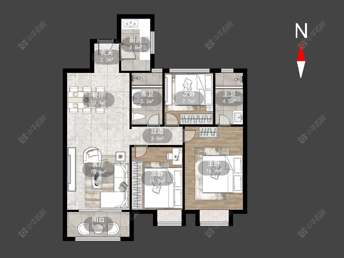 常州华润国际六期在售二手房源户型图_小牛看房