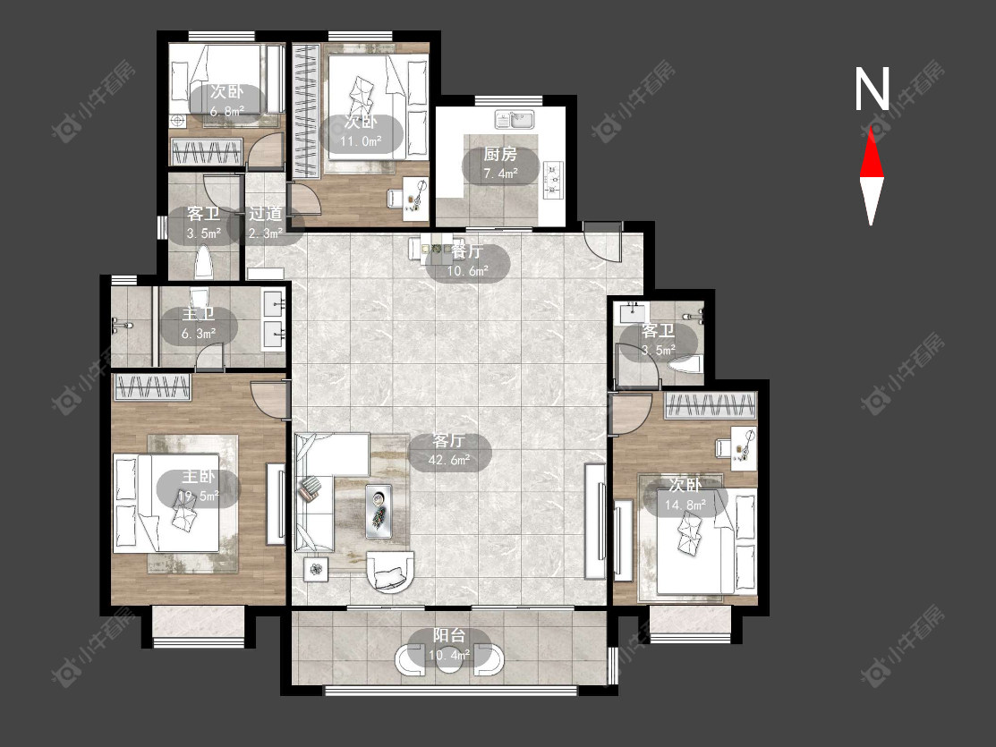 璞樾门第房源户型图 常州璞樾门第在售二手房源户型图_小牛看房