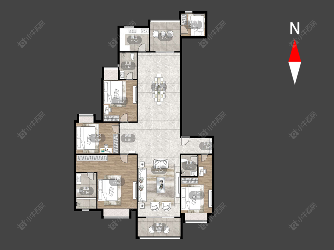 常州雅居乐星河湾在售二手房源户型图_小牛看房