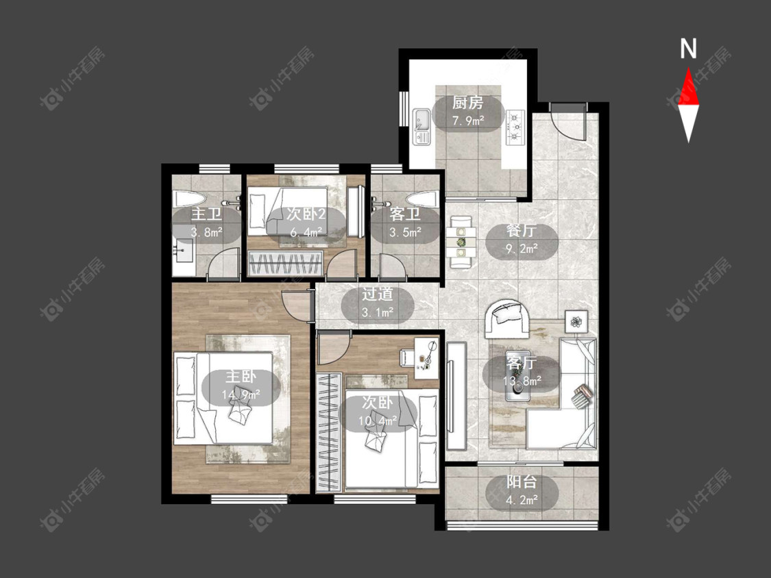 弘阳燕澜湾房源户型图 常州弘阳燕澜湾在售二手房源户型图_小牛看房