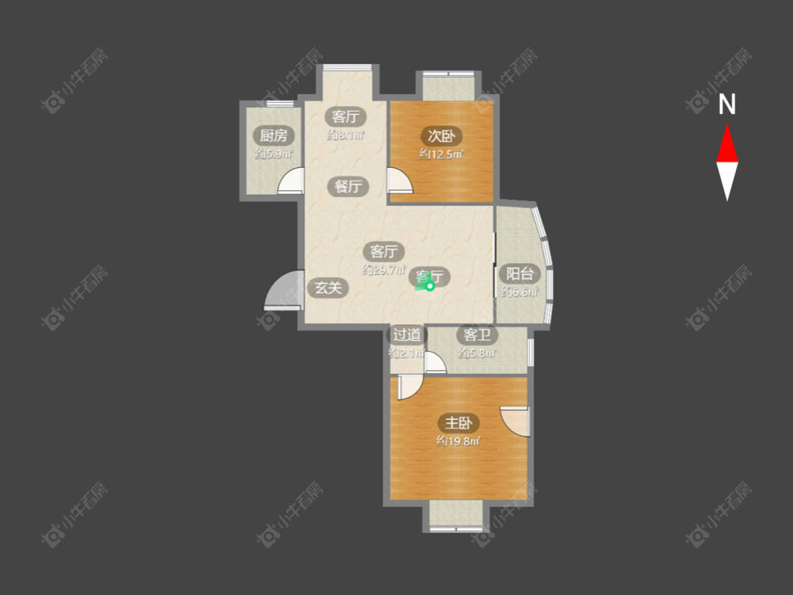 常州水木年华花园在售二手房源户型图_小牛看房