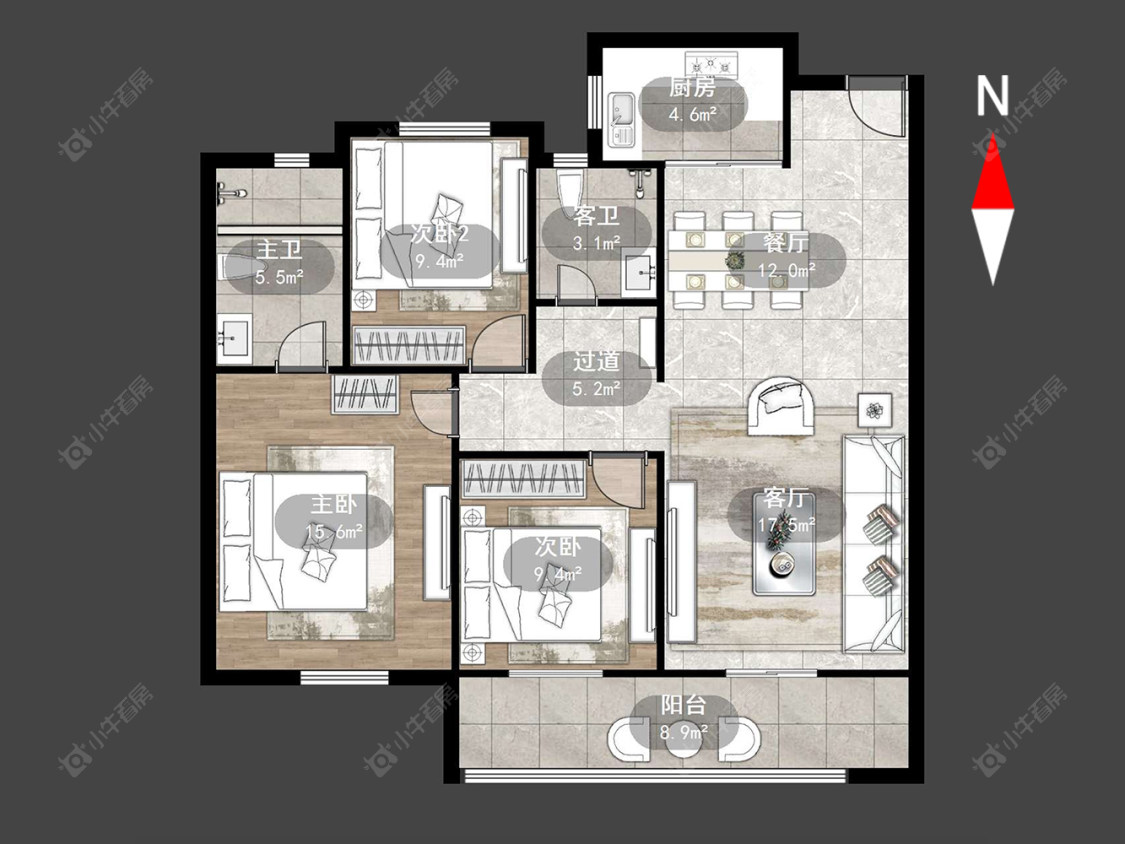 常州山水雅居在售二手房源户型图_小牛看房