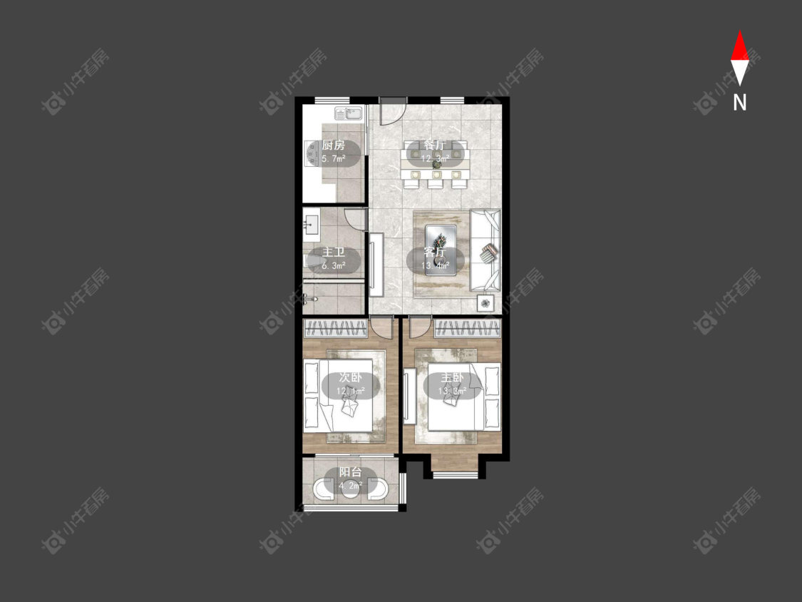常州天成苑在售二手房源户型图_小牛看房