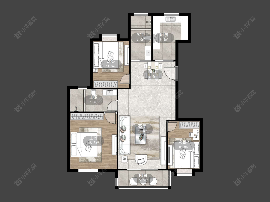 丹阳迈村新城在售二手房源户型图_小牛看房