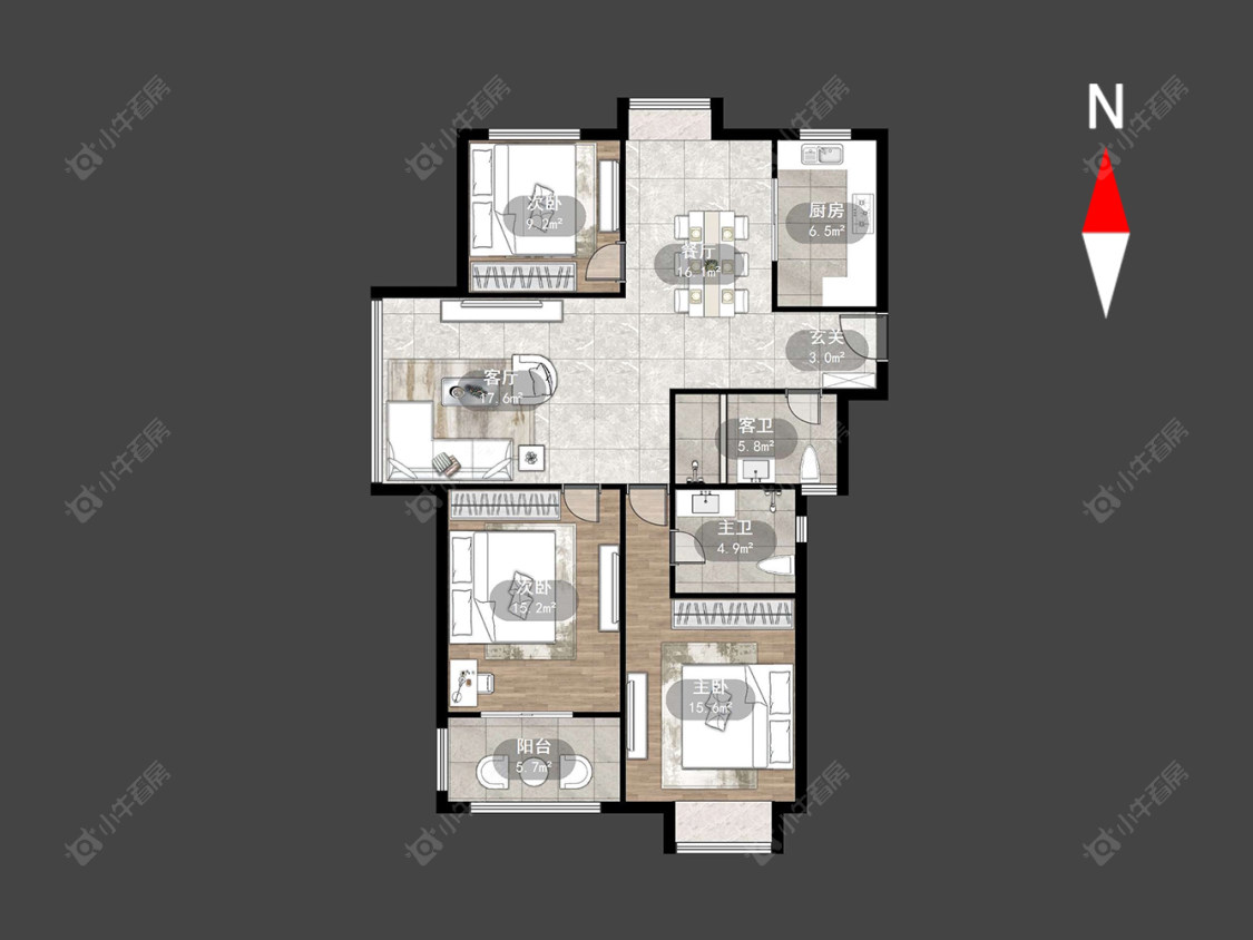 常州景秀世家在售二手房源户型图_小牛看房