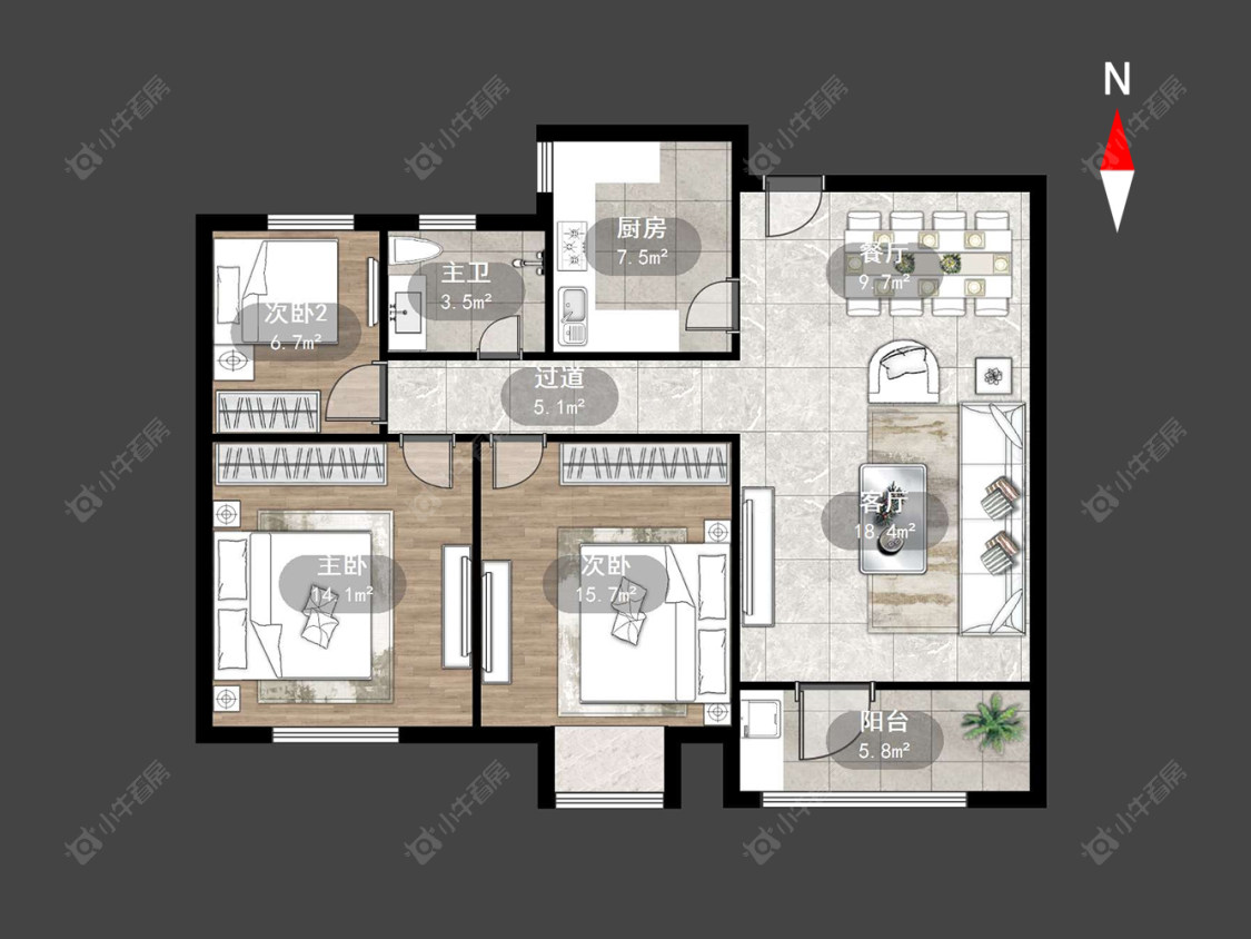 世纪华城东区房源户型图 常州世纪华城东区在售二手房源户型图_小牛看房