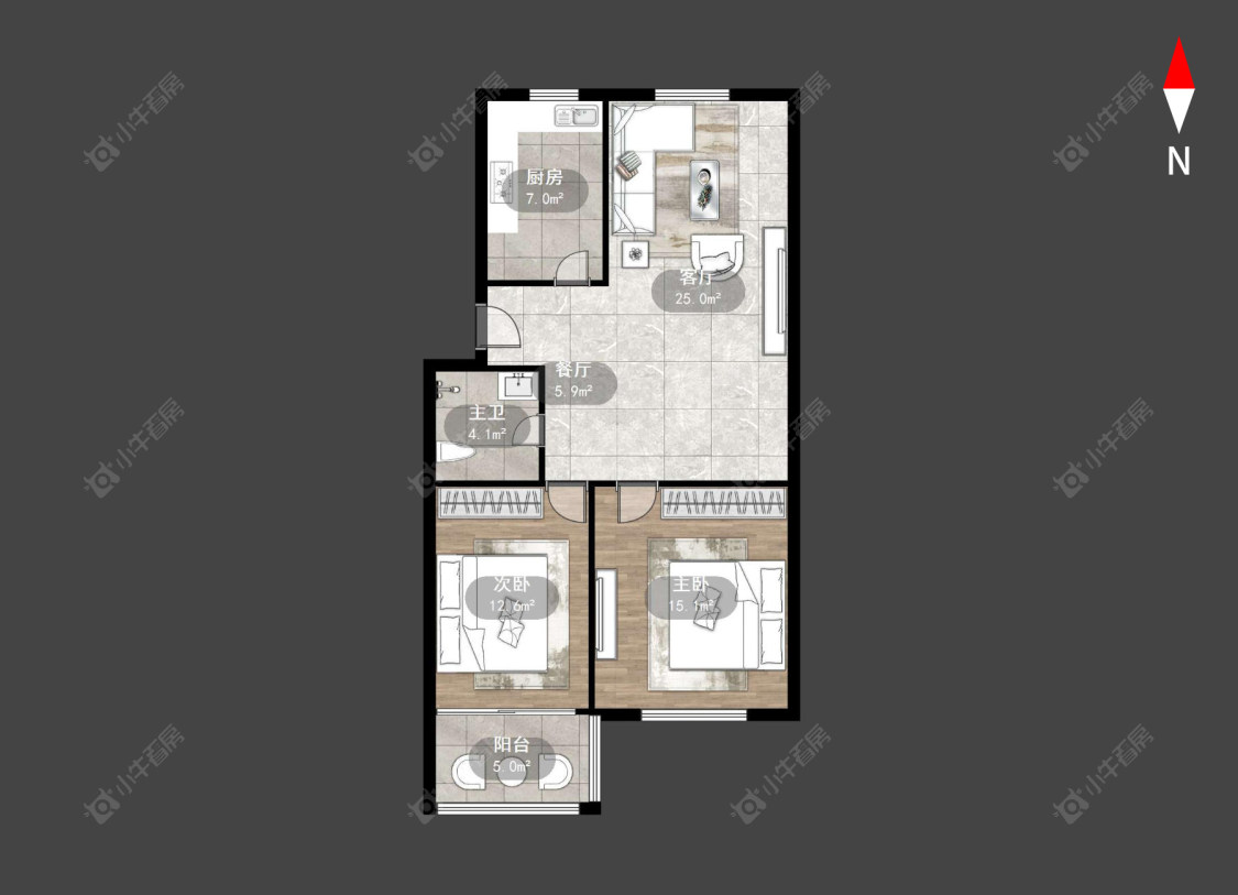 常州聚和家园在售二手房源户型图_小牛看房