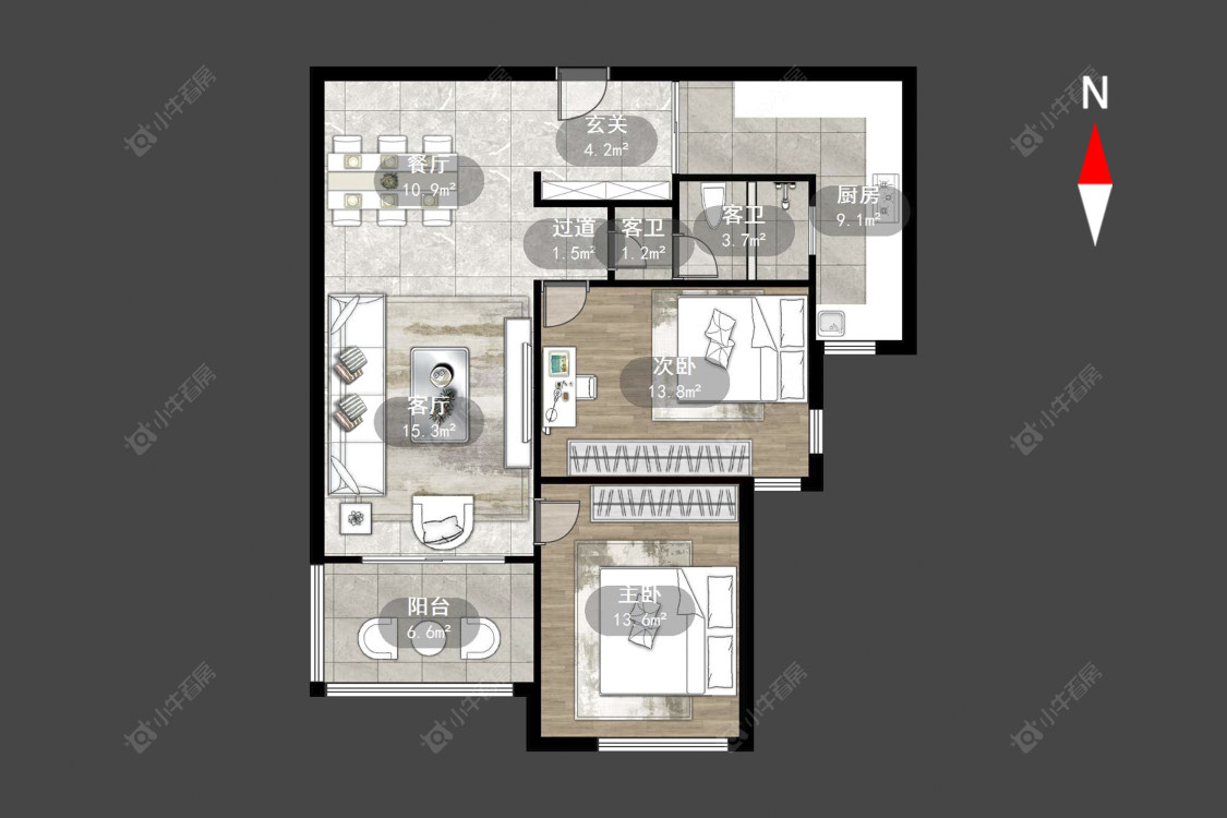 星河国际六区房源户型图 常州星河国际六区在售二手房源户型图_小牛看房