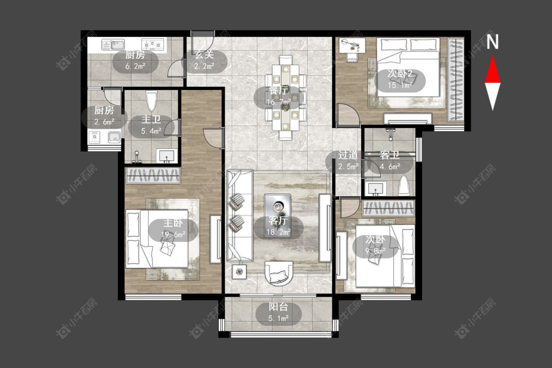 星河国际一区房源户型图 常州星河国际一区在售二手房源户型图_小牛看房