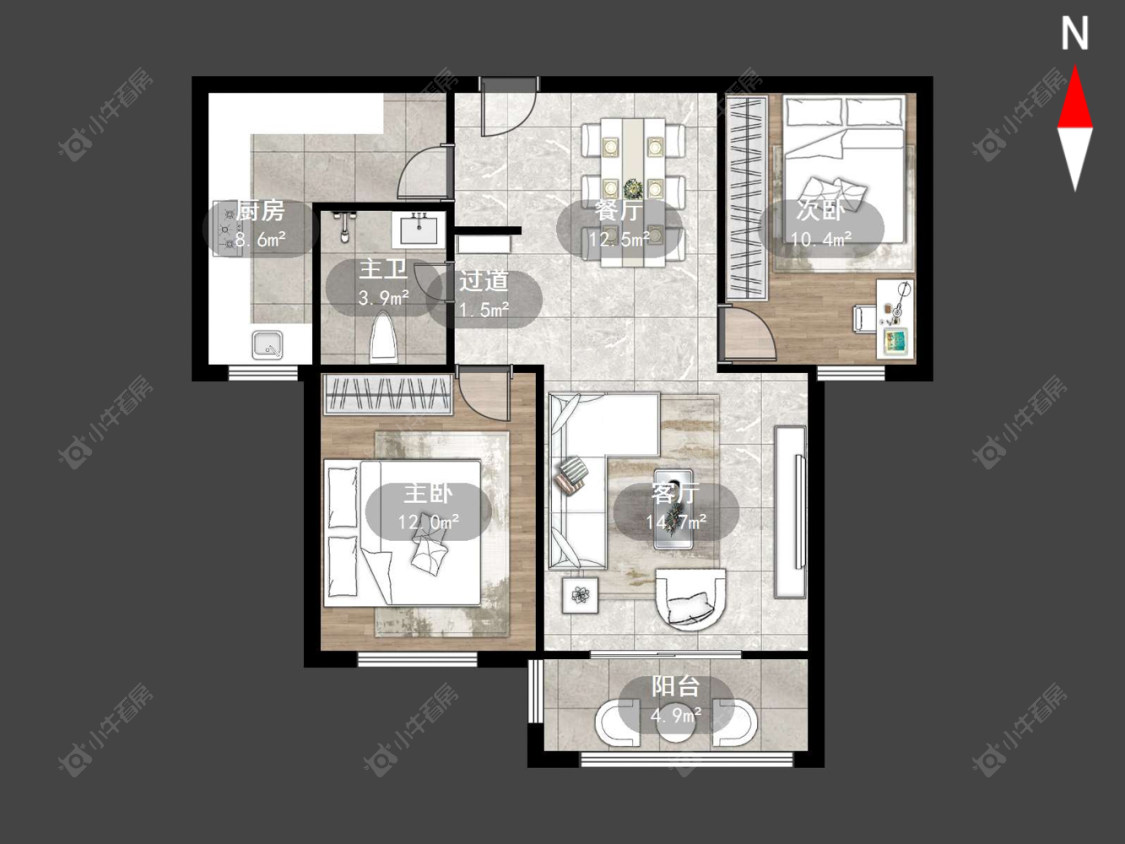 常州京城豪苑南区在售二手房源户型图_小牛看房
